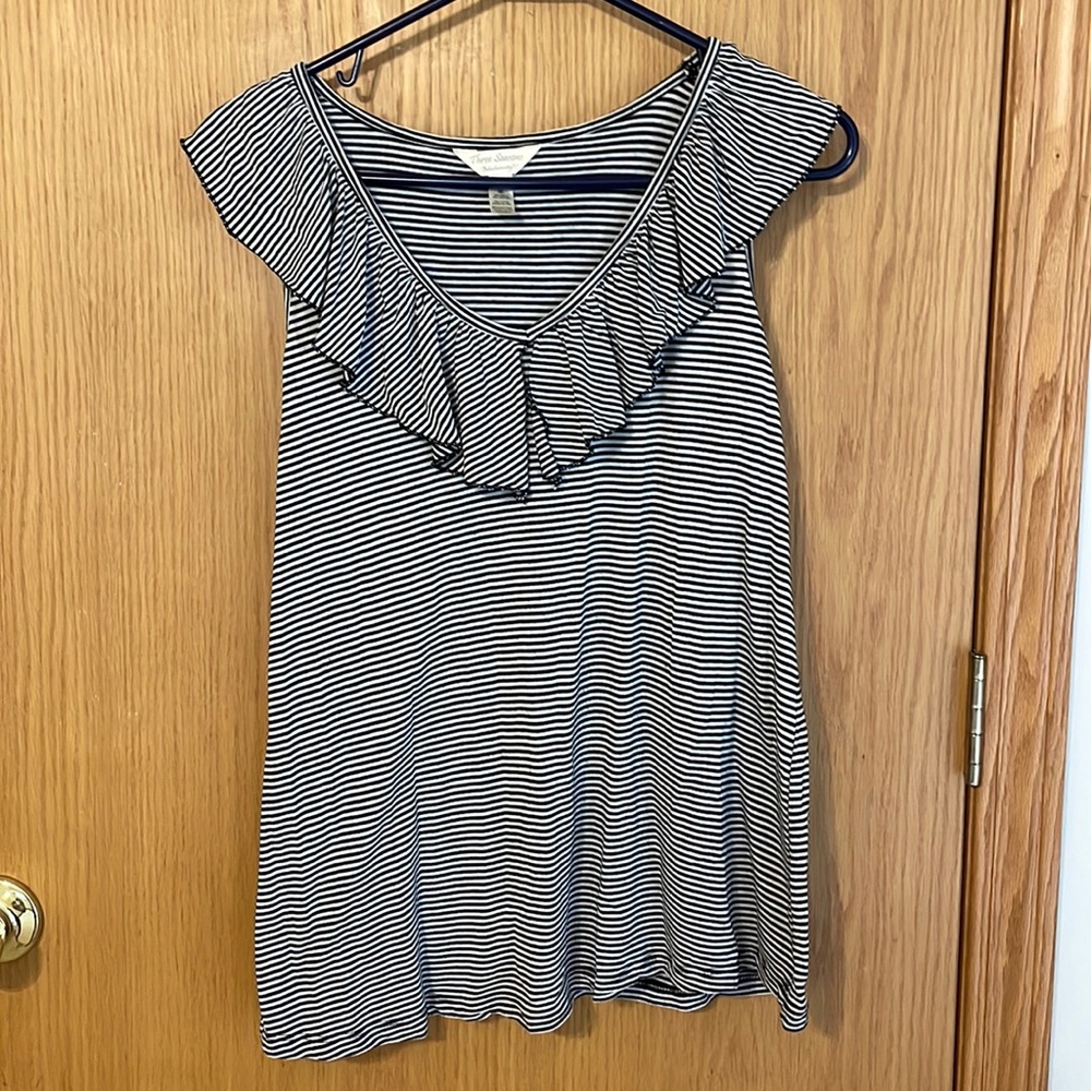 Black and white striped tank